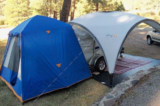 Comfort in the Forest but still camping! Campsite 4 at Lake Robert's Upper End Campground in the Gila National Forest, New Mexico.jpg