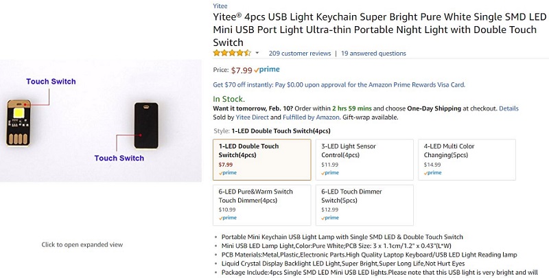 Yitee USB-LED lights.JPG