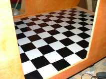 Checker board tile
