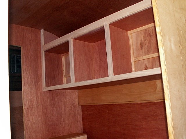 Cabin cabinet face frame is in place.  Ready for doors.