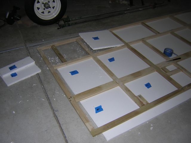 Using frame as pattern for Styrofoam