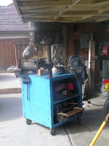 drill press, disc sander, tool post grinder, wire brush/buffer