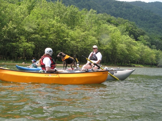 Mark, Caitie and I on the river.