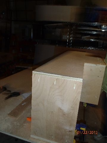 back of upper galley cabinets