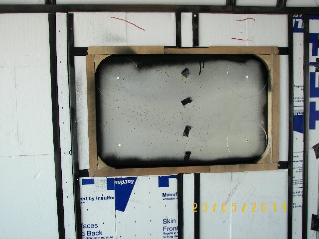 window frame with filler strips