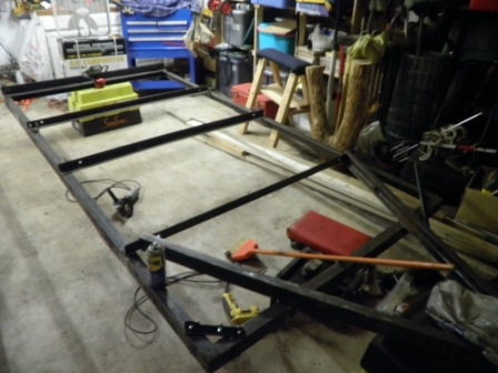 After LOTS of elbow grease, frame is ready for paint!