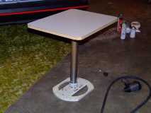 Another view of table with optional outdoor stand