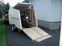 Finished Motorcycle Trailer - Loaded