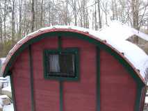 Closeup Of Snow On The Roof