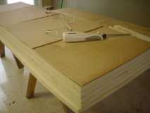 1/4" ply glued to foam for seats/bed