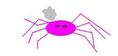 pink farting spider
