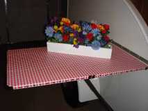 Table covering and window flower box