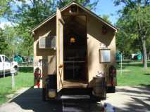 Vintage homebuilt truck camper at TCT Rally