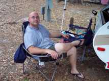 Fat Guy, Bald Head, Comfy Chair