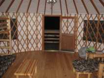 inside yurt