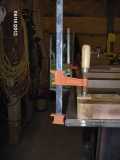 Curbside Floor Stringer Clamped To Bench