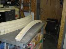 Galley Spars: 2 pieces of 3/4" plywood and 1 piece 3/4" poplar - 2" in depth.