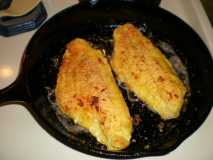 Pan fried catfish fillets