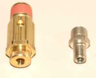 schrader valve and pressure relief valve