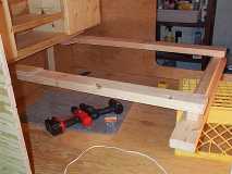 installing cabinet using ramps