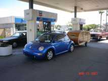 Getting gas for the drive to Lake Peris