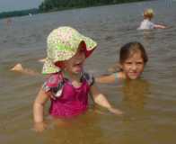 Madelyn loves the water.....................