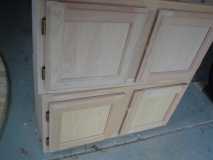 HD oak cabinets.
