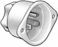 male flanged receptacle