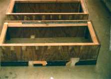Underfloor boxes built from plywood
