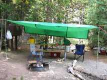 This was our field kitchen at the picnic table.