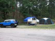tent trailer open at Custer State Park is SD
