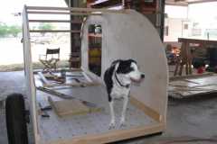 Jake checking out the progress