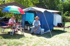 Camping in yard
