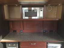 View of kitchen cabinets