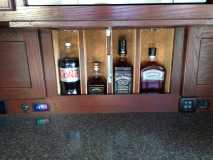 Bar cabinet open