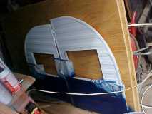 1st coat of Navy Blue trim on my doors