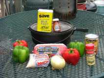 Stuffed green pepper ingredients