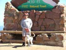 Boomer and I on top of Pikes Peak