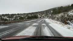 driving up to McDonald Observatory, Davis Mts.