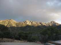 Peaks at Sunset from Bogs Springs Campground Dec. 3, 09 588F