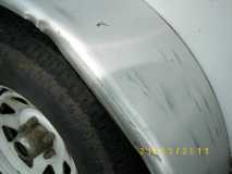 Minor accident damage drivers fender