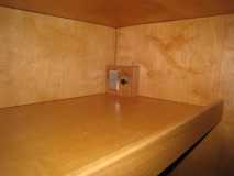 Cabin storage shelf electrical panel - IMG 2594