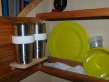 Cup plate storage
