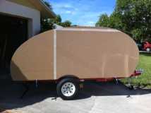 Cardboard pattern on trailer.
