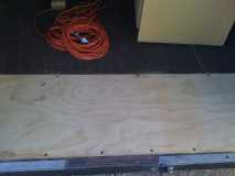 new plywood on floor