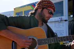 guitarist at the Espresso wagon