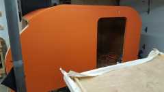 First Coat of Orange side View