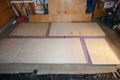 1/8" plywood cut and laid out