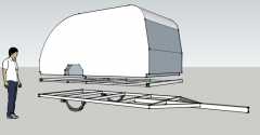 Design Removable teardrop with trailer frame and subframe
