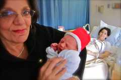 Jackie(grandma), Andrew(new grand-baby) and mother(Elizabeth)